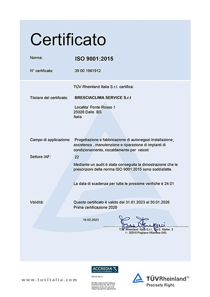 Certificazione ISO 9001:2015